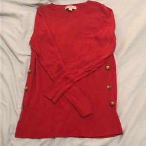 Crew neck tunic with button details
